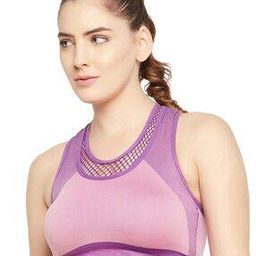 Women Medium Impact Padded Seamless Sports Bra-image-5