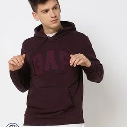 Men Regular Fit Hoodie with Logo Applique-image-23