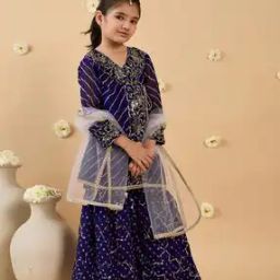 Girls Embellished Anarkali Kurta Set-image-44