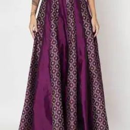 Floral Print A-Line Skirt-45