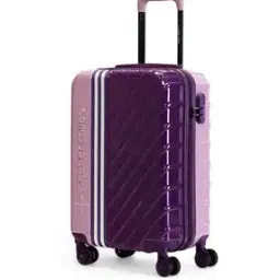 Unisex Striped Small Trolley Bag with Number Lock-image-74