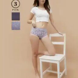 Half Coverage Mid Rise Panties-5