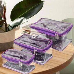 Pack of 3 Women Zip-Around Make-Up Organizers-picture-29