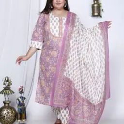 Women Floral Straight Kurta Pants Set with Dupatta-image-43