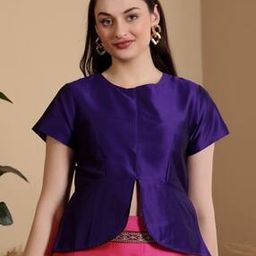 Women Peplum-Styled Blouse with Slit Detail -image-8