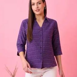 Women Regular Fit Spread-Collar Shirt-image-48