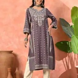 Women Printed A-Line Kurta -image-11