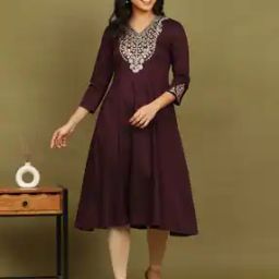 Women Embellished Flared Kurta-image-34