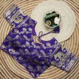 nyrika Women Zari Woven V-Neck Blouse-picture-38