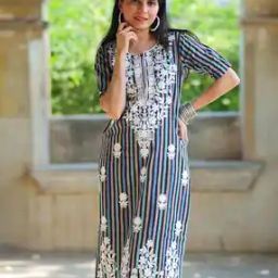 Women Embroidery Straight Kurta-image-63