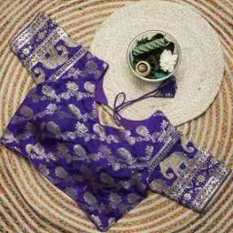 Women Jacquard Dola Silk Blouse-32