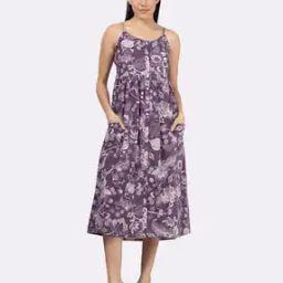 Women Floral Print A-Line Dress-picture-27
