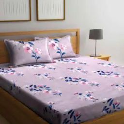 Floral Printed Double King Size Bedsheet-image-4