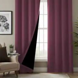 Set of 2 Blackout Window Curtains with Eyelets -17