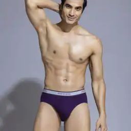 Men Cotton Briefs with Logo Waistband-image-97