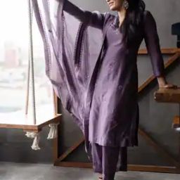 Women Embroidered A-Line Kurta with Pants & Dupatta-image-58
