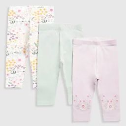 Girls Pack of 3 Printed Leggings-picture-47