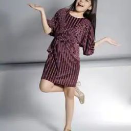 Girls Round Neck Shift Dress-picture-20