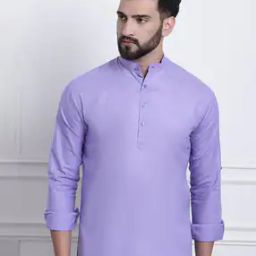 Kurta with Band Collar-image-76