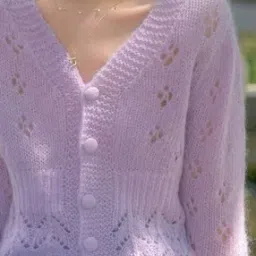 Women Crochet Regular Fit V-Neck Korean Top-image-69