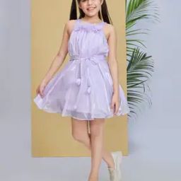 Girls A-Line Dress with Belt-picture-33