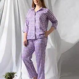 Checked Shirt & Pyjamas Set-picture-25