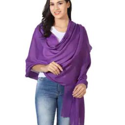 Textured Stole with Fringes-image-11