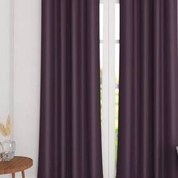 Premium Blackout Plain Eyelet Long Door Curtain - 8 Feet-44