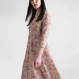 Women Floral Print A-Line Dress-picture-22
