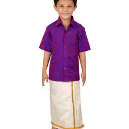 Short Sleeves Shirt & Dhoti Set-picture-47