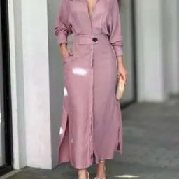 Women Shirt Dress with Insert Pocket-image-49
