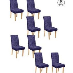 Pack of 8 Geometric Print Chair Cover-image-75