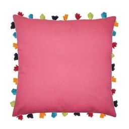 Cotton Cushion Cover with Colorful Tassels 24" X 24"-image-19