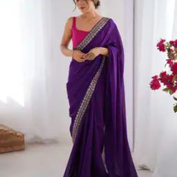 Women Design Gota Silk Embellished Saree-image-37