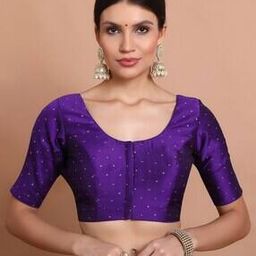 Women Round-Neck Front Open Blouse-image-29