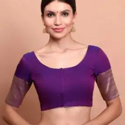 Women Round-Neck Front Open Blouse-picture-48