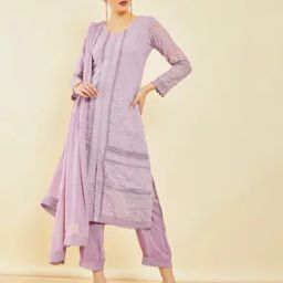 Embroidered Straight Kurta Pants Set with Dupatta-image-28