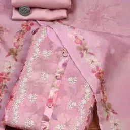 Women Embroidery Unstitched Dress Material-image-31