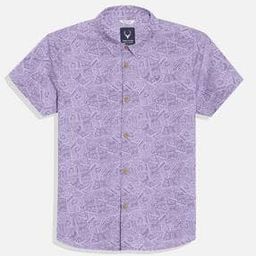 Boys Geometric Print Regular Fit Shirt-image-1