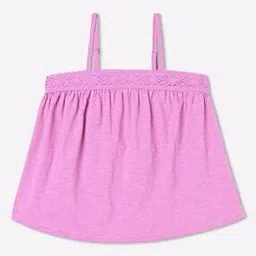 Crochet Lace-Trim Cotton Top-image-59
