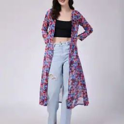 Floral Print Chiffon Shrug-34