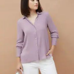 Women Regular Fit Full Sleeved Shirt-image-2