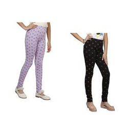 indiweaves Pack of 2 Graphic Print Leggings with Elasticated Waist-picture-33