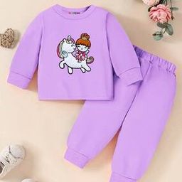 Patch-Work Fleece Sweatshirt & Pyjama Set-image-31