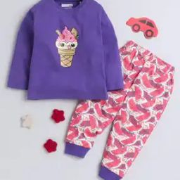 Girls Graphic Print Regular Fit Top & Joggers Set-image-13