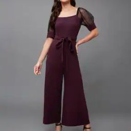 Women Jumpsuit with Waist Tiie-Up-image-65