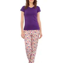 Leaf Print Nightwear Set-image-56