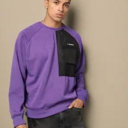 Men Oversized Fit Crew-Neck Sweatshirt-image-8