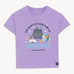 Girls Harry Potter Print Relaxed Fit Round-Neck T-Shirt-image-71