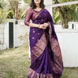 Kanjeevaram Silk Saree with Contrast Border-image-18